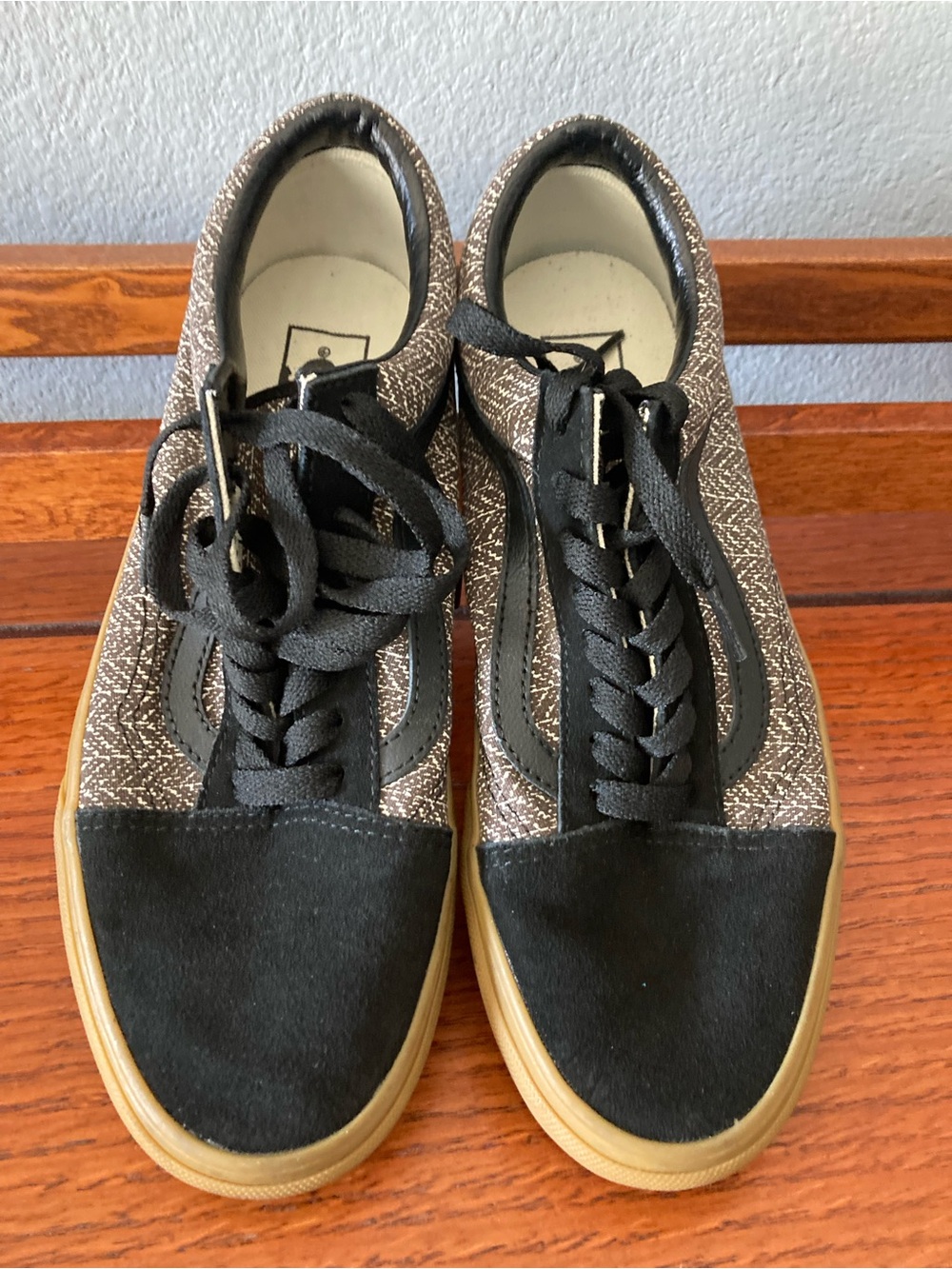 Vans  Old Skool Herringbone Black Men’s 7.5 Women’s 9 NWOB